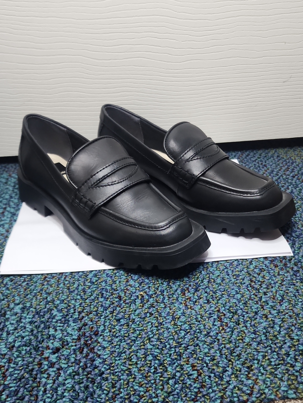 Dolce Vita Black Yanni Loafers platform